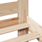 ZNTS Bed Frame without Mattress 140x200 cm Solid Wood Pine 3309878