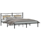 Bed Frame without Mattress Sonoma Oak 160x200 cm Engineered Wood 4106795