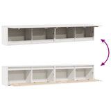 Wall Cabinets 2 pcs White 100x30x35 cm Solid Wood Pine 813468