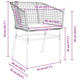 Garden Dining Set 5 pcs Brown Poly Rattan 3380913