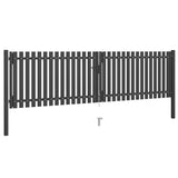 Garden Fence Gate Steel 400x75 cm Anthracite 146333
