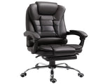 PU Leather Executive Office Chair, High Back Swivel Chair with Retractable Footrest, Adjustable T3398P328186