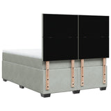 Box Spring Bed with Mattress Light Grey 140x190 cm Velvet 3290900