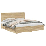Bed Frame with Drawer Sonoma Oak 180 x 200 cm Engineered Wood 3412751