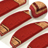 Stair Mats Self-adhesive 10 pcs 65x21x4 cm Red 149831