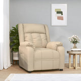 Recliner Chair Cream Fabric 348117