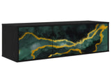 Wall-mounted TV Cabinet WIJHE 102 x 33 x 40 cm Black Oak 8007160