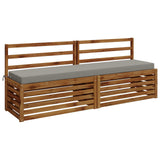 2-Piece Bench Cushions SOEST 2 pcs 100% Polyester Grey 950047