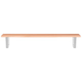 Basin Shelf Wall Mounted Steel and Solid Wood Oak 3302570