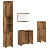 4 Piece Bathroom Furniture Set Old Wood Engineered Wood 3328555