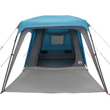 Camping Tent with Porch Dome 5-Person Blue Waterproof 4009582