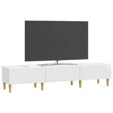 TV Cabinet High Gloss White 147 x 34.5 x 30 cm Engineered Wood 894709