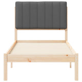 Bed Frame with Upholstered Headboard Dark Grey 80 x 200 cm 878080