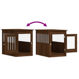 Dog Crate Furniture Brown Oak 55x80x68 cm Engineered Wood 838329