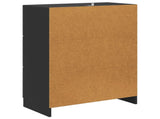 Drawer Cabinet Black 66 x 34.5 x 87 cm Engineered Wood 895756
