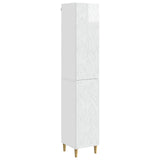 Cabinet Set 2 pcs High Gloss White Engineered Wood 3416713