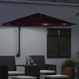 Garden Parasol Manual Bordeaux Red 248 x 248 x 148 cm 42003247
