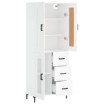 Highboard White 69.5x34x180 cm Engineered Wood 3199937