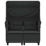Garden Sofa Black 365781