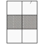 Walk-in Shower Wall with Clear ESG Glass 140x195 cm Black 151032