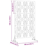 Privacy Screen Black 100 x 50 x 180 cm Steel 868584