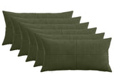Cushion Cover 6 pcs ALMELO Green 50 x 75 cm Corduroy 915130