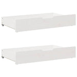 ZNTS Bed Frame without Mattress White 100x200 cm Solid Wood Pine 3301607