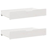ZNTS Bed Frame without Mattress White 100x200 cm Solid Wood Pine 3301607