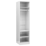 ZNTS Wardrobe High Gloss White 50x50x200 cm Engineered Wood 800240