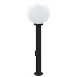 Bollard Light with Sensor&Outlet 80 cm Black IP44 4006123