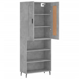 Highboard Concrete Grey 69.5x34x180 cm Engineered Wood 3200085