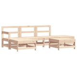 6 Piece Garden Lounge Set Solid Wood Pine 3186319