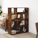 Bookcase Smoked Oak100x33x125.5 cm Engineered Wood 3309334