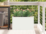 Garden Planter White 50 x 32 x 40 cm Cold-rolled Steel 876351
