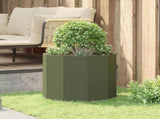 Planter Olive Green 60 x 60 x 50 cm Steel 883762