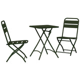 Bistro Set 3 pcs Green Steel 42002949
