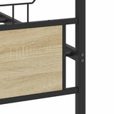 Metal Bed Frame without Mattress Sonoma Oak 180x200 cm Super King 3325098