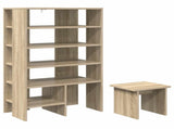 Shoe Cabinet with Shelf 2 pcs Sonoma Oak Engineered Wood 8000382