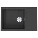 Kitchen Sink Single Basin Granite 78 x 50 x 20 cm Graphite 42053759