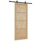 Sliding Door Manual ORKDAL Natural and black 86 x 211 cm 3333456
