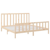 Bed Frame without Mattress 200x200 cm Solid Wood Pine 3106723