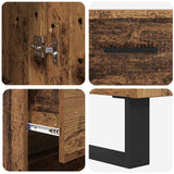 Highboard with Drawer 2 pcs Old Wood Engineered Wood 3415673