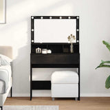 Dressing Table Black Oak 80 x 41 x 134.5 cm Engineered Wood 871539