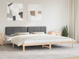 Bed Frame with Upholstered Headboard Dark Grey 180 x 200 cm 877960
