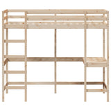 Loft Bed without Mattress 90x200 cm Solid Wood Pine 842850