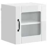 Wall Glass Cabinet LUCCA 2 pcs High Gloss White 40 x 31 x 40 cm 884843