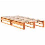 Bookcase Bed without Mattress Wax Brown 75x190 cm Small Single Solid Wood Pine 3323976