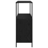 Bathroom Cabinet with Shelves Black Oak 76.5x35x95 cm 861917