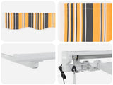 Electric Retractable Awning Yellow, Grey and White 5 x 3 m 3421894