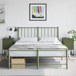 ZNTS Bedside Cabinets 2 pcs Olive Green 36x39x60.5 cm Steel 846455